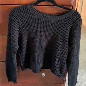 Cropped black sweater